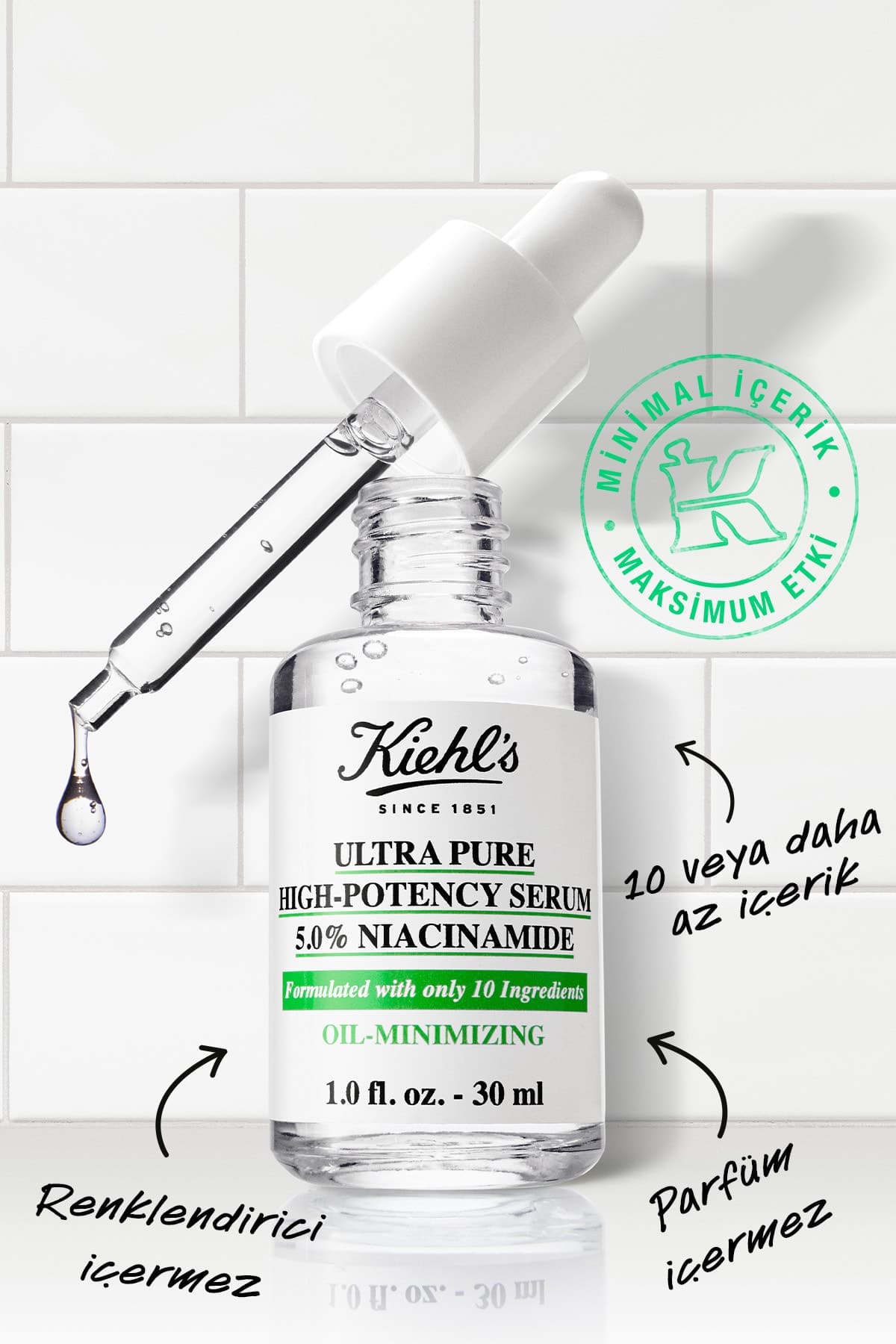 سرم صورت Kiehl's Ultra Pure 5% Niacinamide کاهشدهنده چربی سرم صورت Kiehl's Ultra Pure 5% Niacinamide کاهشدهنده چربی