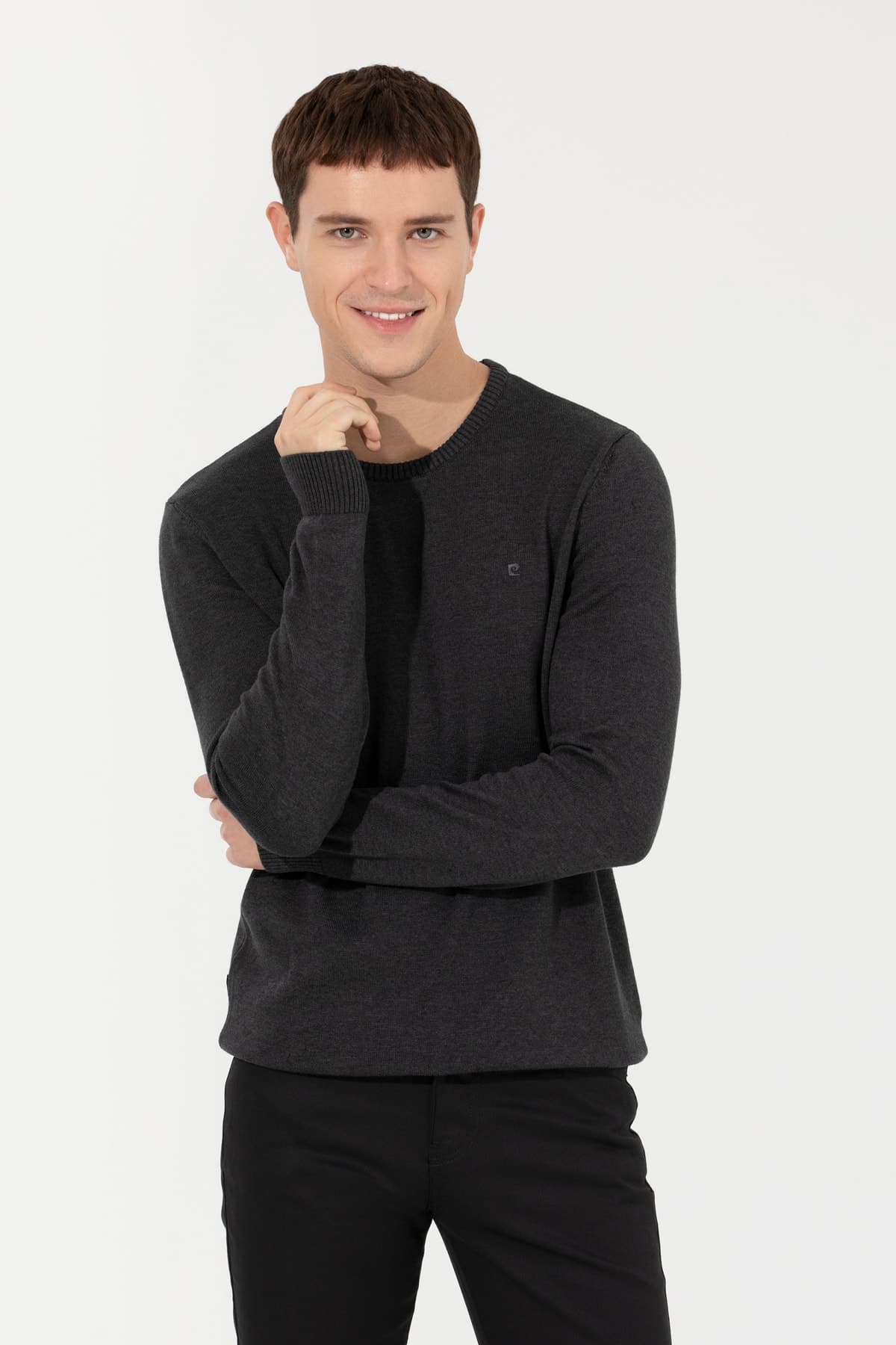 پلیور مردانه Pierre Cardin آنتراسیت ملانژ پلیور مردانه Pierre Cardin آنتراسیت ملانژ
