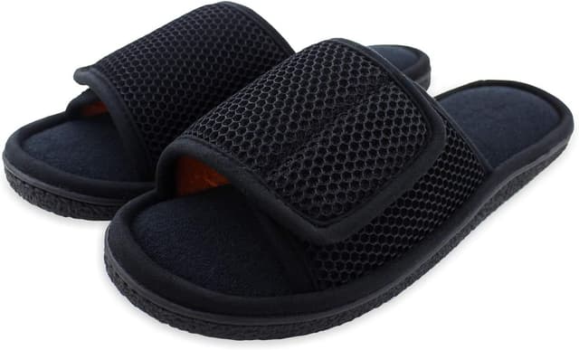 دمپایی خانگی مردانه WALKFUN قابل تنظیم پنجه باز با کفی حافظهدار دمپایی خانگی مردانه WALKFUN قابل تنظیم پنجه باز با کفی حافظهدار