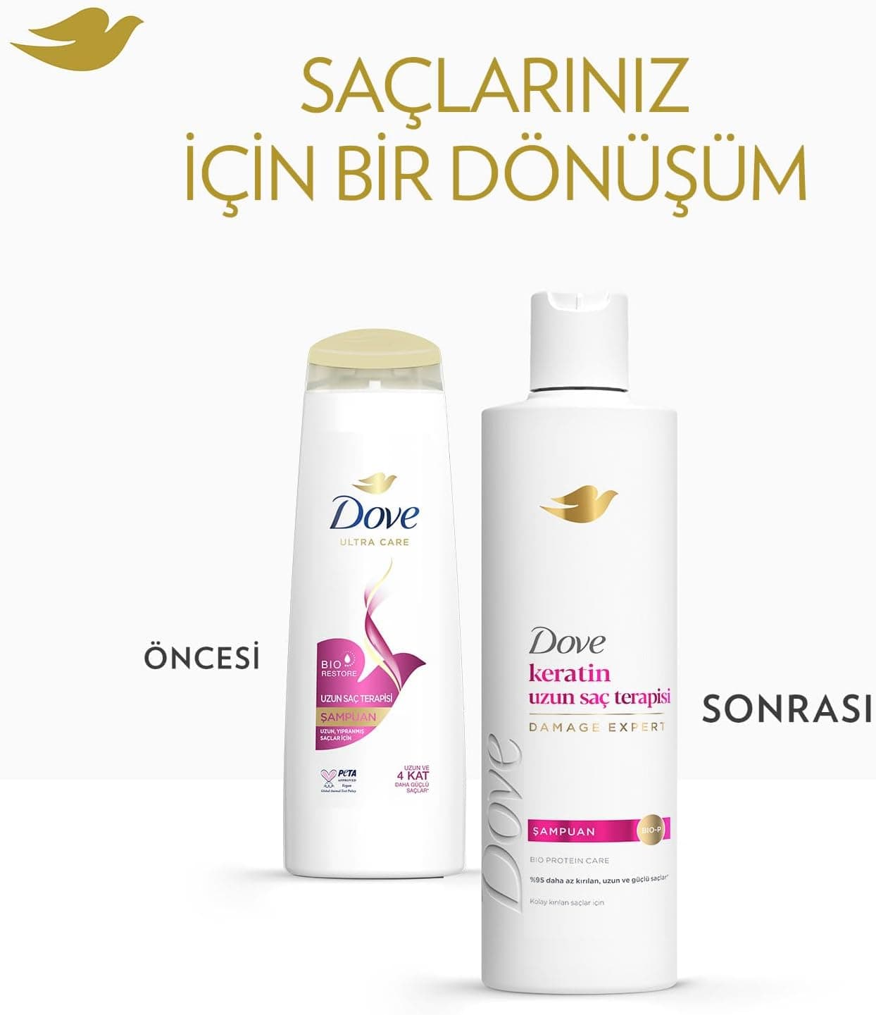 شامپو Dove کراتین تراپی موهای بلند 375 ml شامپو Dove کراتین تراپی موهای بلند 375 ml