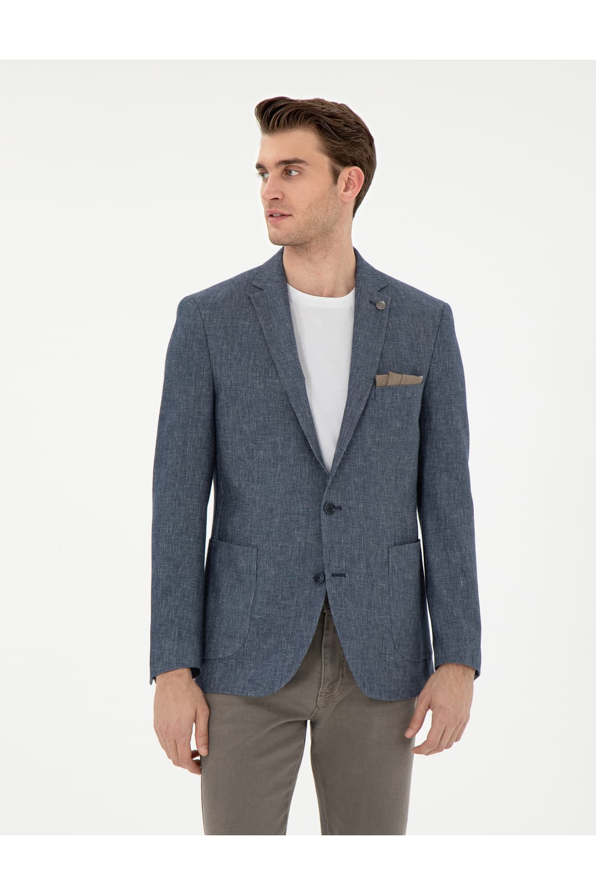 کت سرمهای Pierre Cardin با پارچه ترکیبی کتان فیت فوقالعاده جذب مدل 50302432-VR033 کت سرمهای Pierre Cardin با پارچه ترکیبی کتان فیت فوقالعاده جذب مدل 50302432-VR033