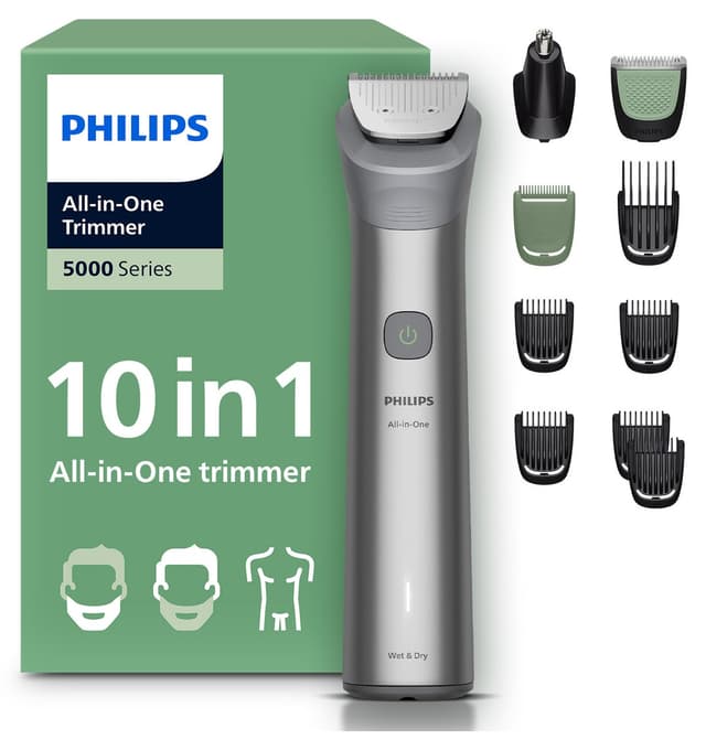 ست اصلاح مردانه Philips 5000 Serisi 10in1 برای صورت، مو و بدن، خشک و مرطوب مدل MG5922/15 ست اصلاح مردانه Philips 5000 Serisi 10in1 برای صورت، مو و بدن، خشک و مرطوب مدل MG5922/15