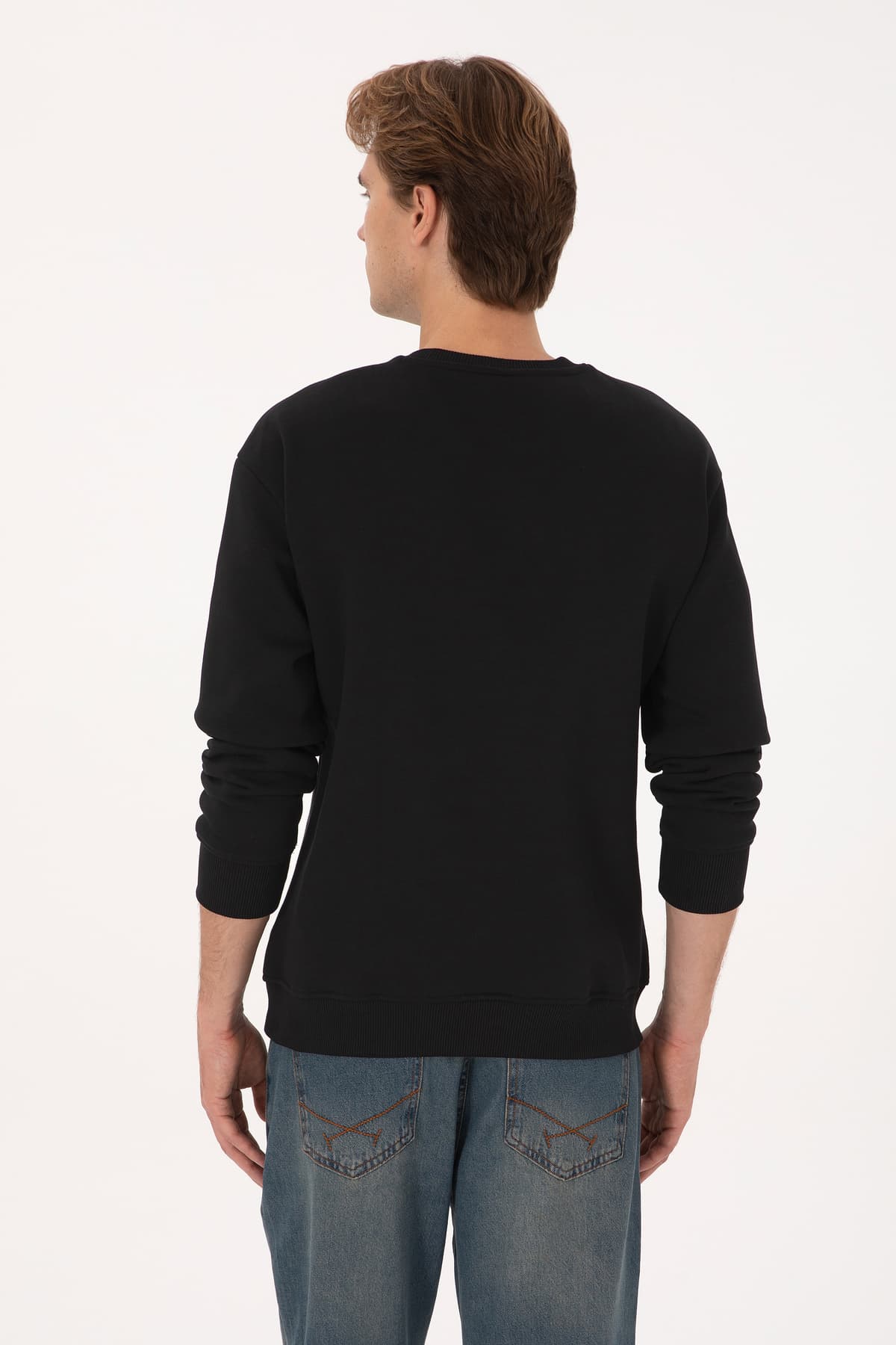 سوئیشرت مردانه U.S. Polo Assn. کامفورت فیت یقه گرد شاردونی مشکی بیسیک مدل 50313757-VR046 سوئیشرت مردانه U.S. Polo Assn. کامفورت فیت یقه گرد شاردونی مشکی بیسیک مدل 50313757-VR046
