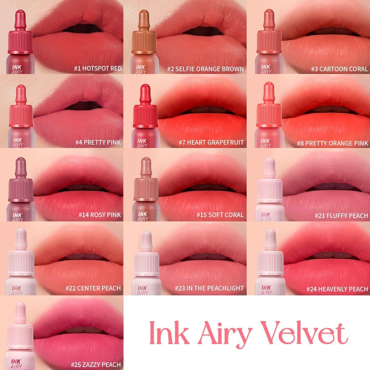 تینت لب Peripera مخملی فرمول سبک ماندگاری طولانی مدل Tint Ink Airy Velvet 3 Cartoon Coral تینت لب Peripera مخملی فرمول سبک ماندگاری طولانی مدل Tint Ink Airy Velvet 3 Cartoon Coral