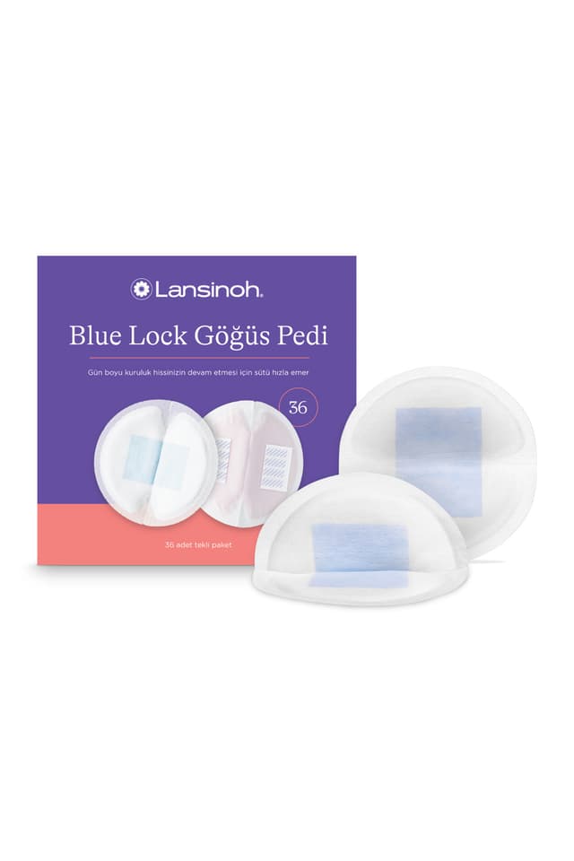 پد سینه LANSINOH Blue Lock 36 عدد پد سینه LANSINOH Blue Lock 36 عدد