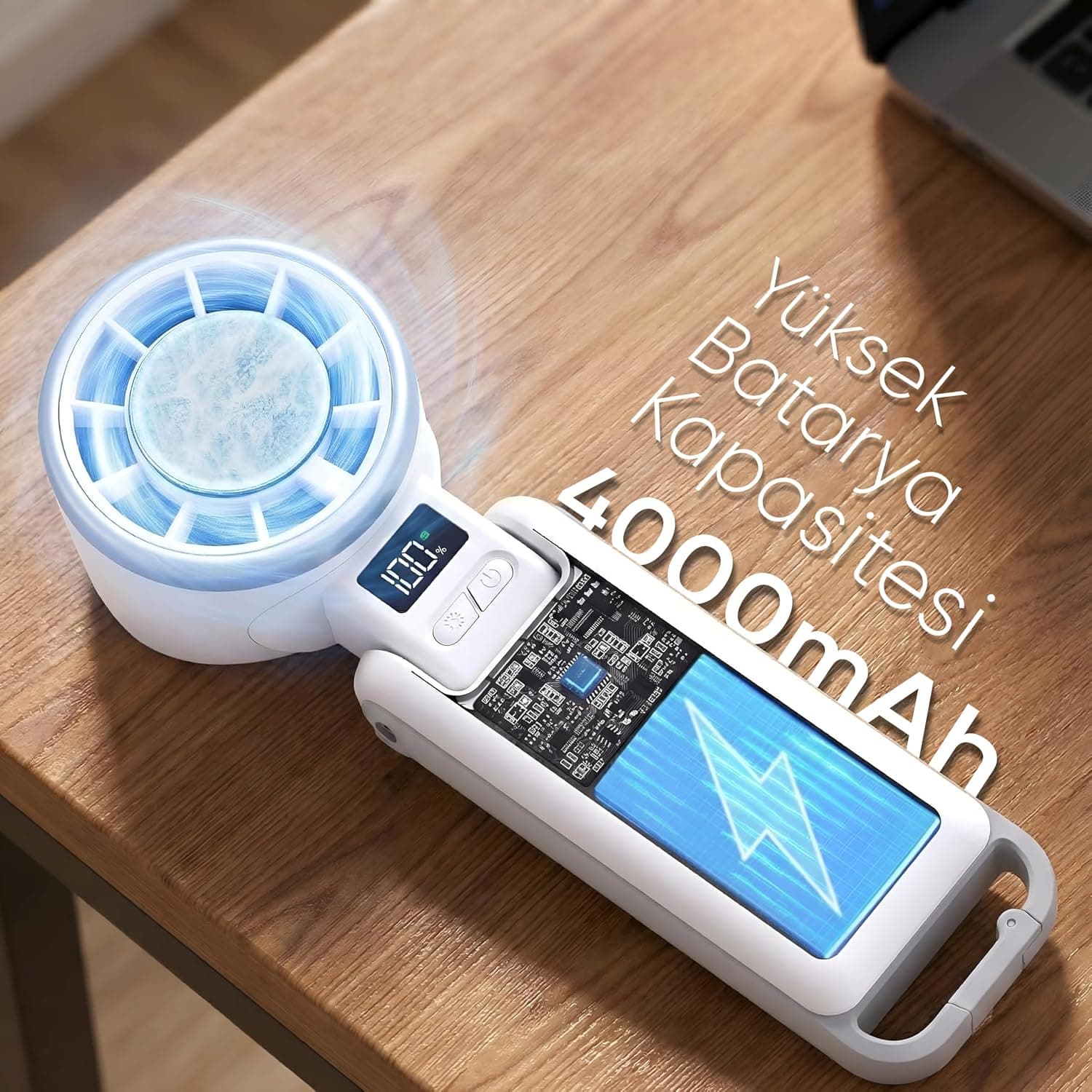 پنکه مینی قابل حمل minesk با اثر خنککنندگی یخی، تاشو و گردنی Airflow Pro پنکه مینی قابل حمل minesk با اثر خنککنندگی یخی، تاشو و گردنی Airflow Pro