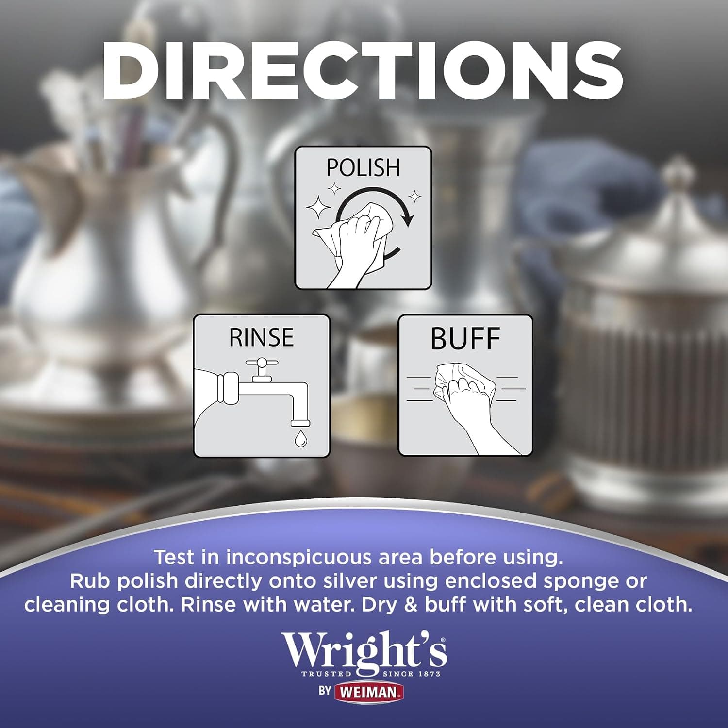 کرم تمیزکننده و پولیش نقره Wright's، بسته 2 عددی 8 Ounce همراه با پارچه پولیش، بدون آمونیاک کرم تمیزکننده و پولیش نقره Wright's، بسته 2 عددی 8 Ounce همراه با پارچه پولیش، بدون آمونیاک