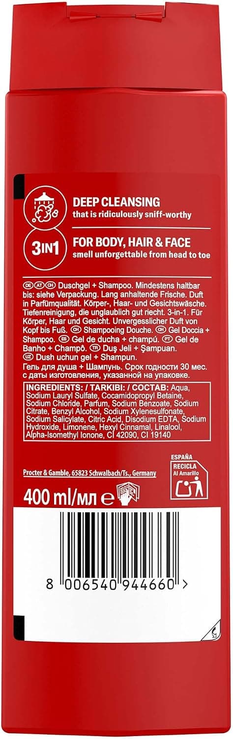شامپو و ژل دوش مردانه Old Spice Bearglove، 400 ml شامپو و ژل دوش مردانه Old Spice Bearglove، 400 ml