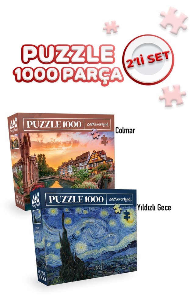پازل ۲ عددی ۱۰۰۰ تکه Neverland با طرح Colmar و Starry Night پازل ۲ عددی ۱۰۰۰ تکه Neverland با طرح Colmar و Starry Night