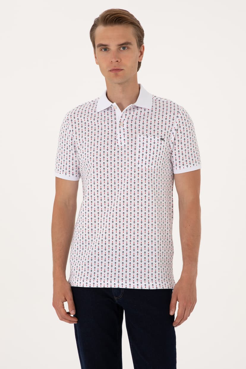 تیشرت مردانه U.S. Polo Assn. فیت معمولی سفید یقه پولو مدل 50299637-VR013 تیشرت مردانه U.S. Polo Assn. فیت معمولی سفید یقه پولو مدل 50299637-VR013