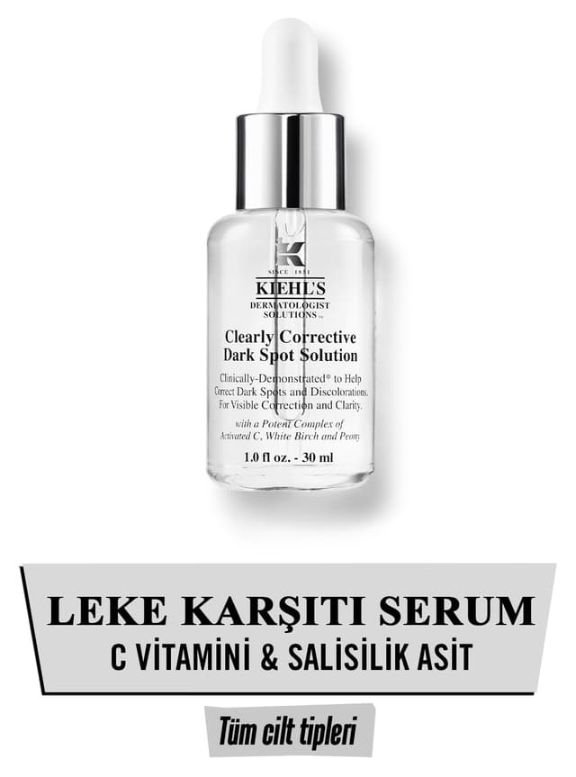 سرم ضد لک تیره Kiehl's Clearly Corrective حاوی ویتامین C و اسید سالیسیلیک 30 ml سرم ضد لک تیره Kiehl's Clearly Corrective حاوی ویتامین C و اسید سالیسیلیک 30 ml