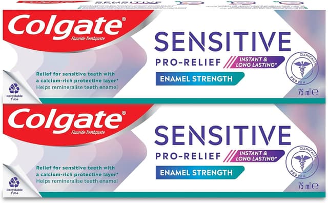 خمیر دندان Colgate ضد حساسیت Sensitive Pro Relief 2×75ml بسته ۲ عددی خمیر دندان Colgate ضد حساسیت Sensitive Pro Relief 2×75ml بسته ۲ عددی