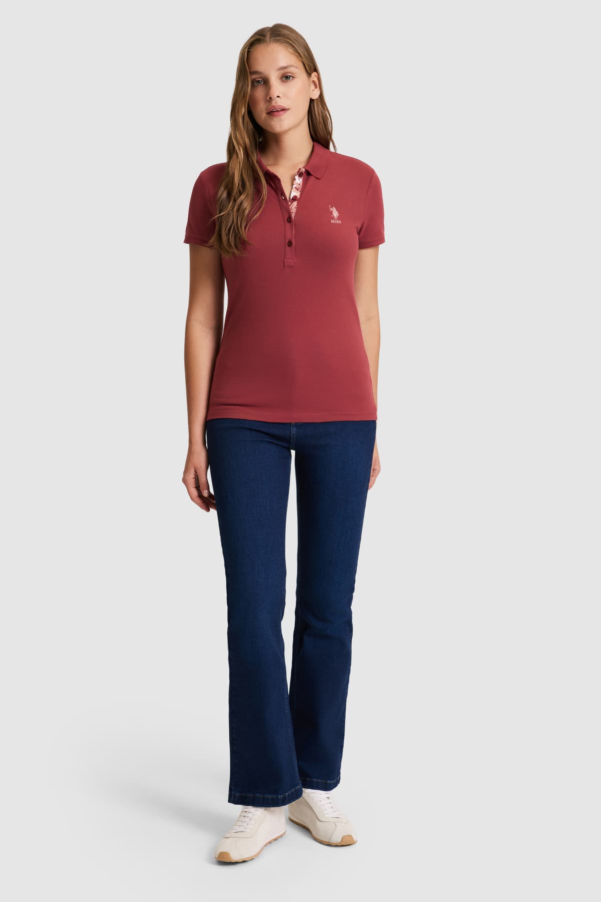 تیشرت زنانه U.S. Polo Assn. بیسیک گیلاسی مدل 50321798-VR223 تیشرت زنانه U.S. Polo Assn. بیسیک گیلاسی مدل 50321798-VR223