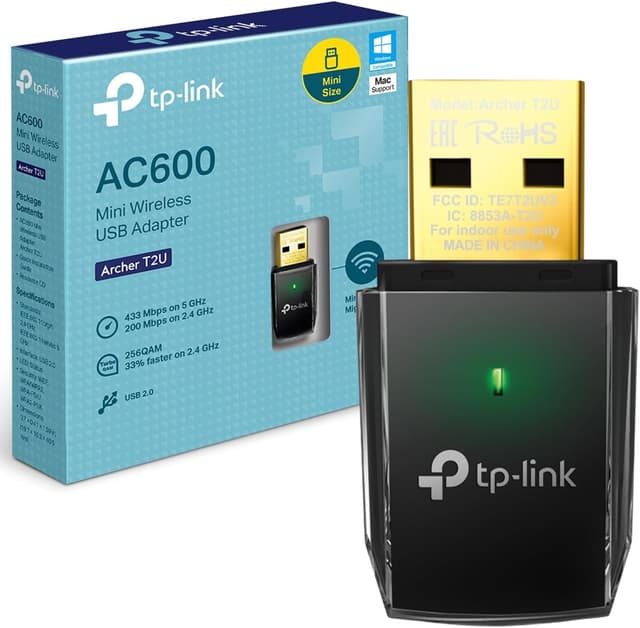 دانگل وایفای USB دو بانده TP-Link مدل Archer T2U AC600 دانگل وایفای USB دو بانده TP-Link مدل Archer T2U AC600
