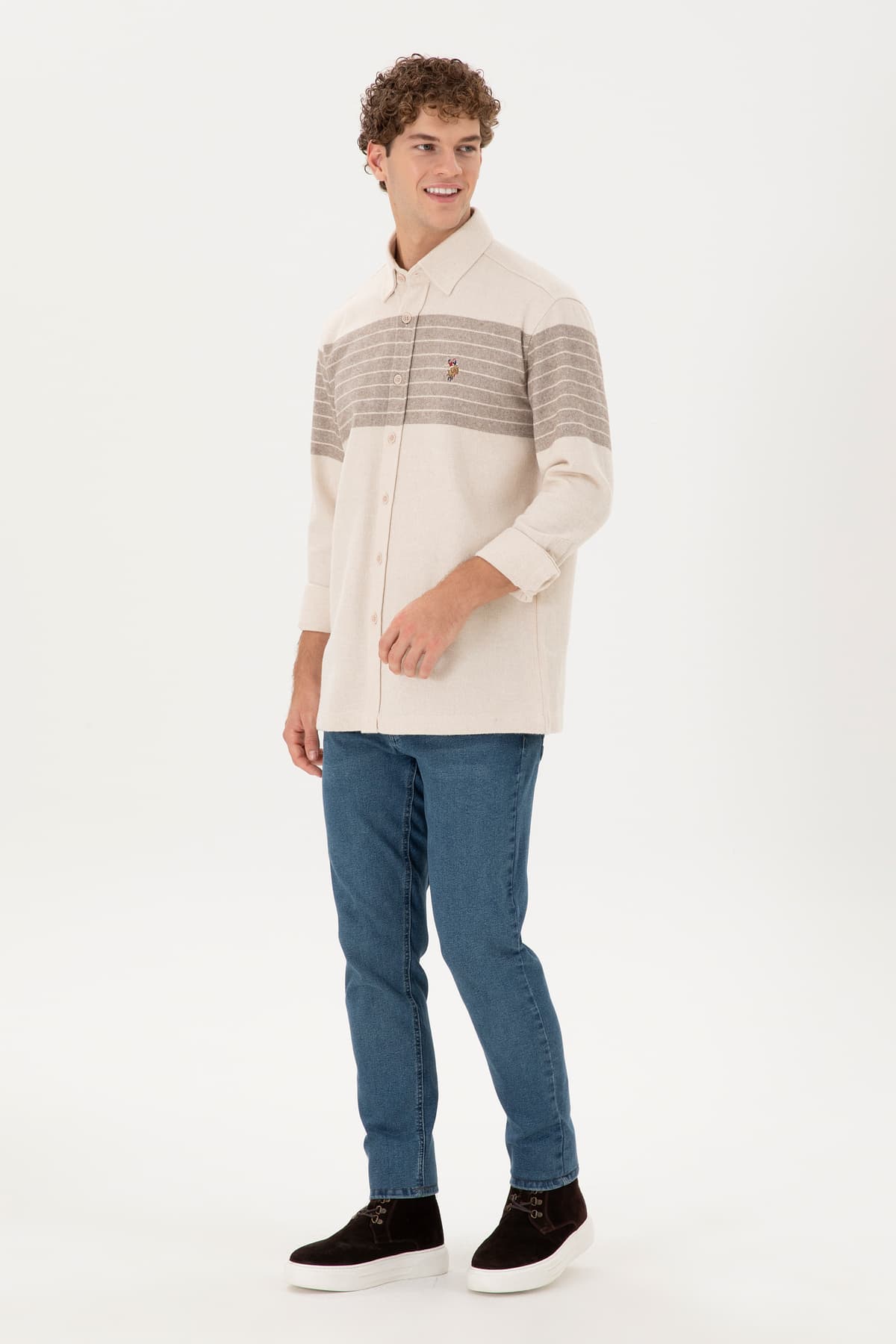 پیراهن مردانه U.S. Polo Assn. سنگی آستینبلند مدل 50291248-VR049 پیراهن مردانه U.S. Polo Assn. سنگی آستینبلند مدل 50291248-VR049