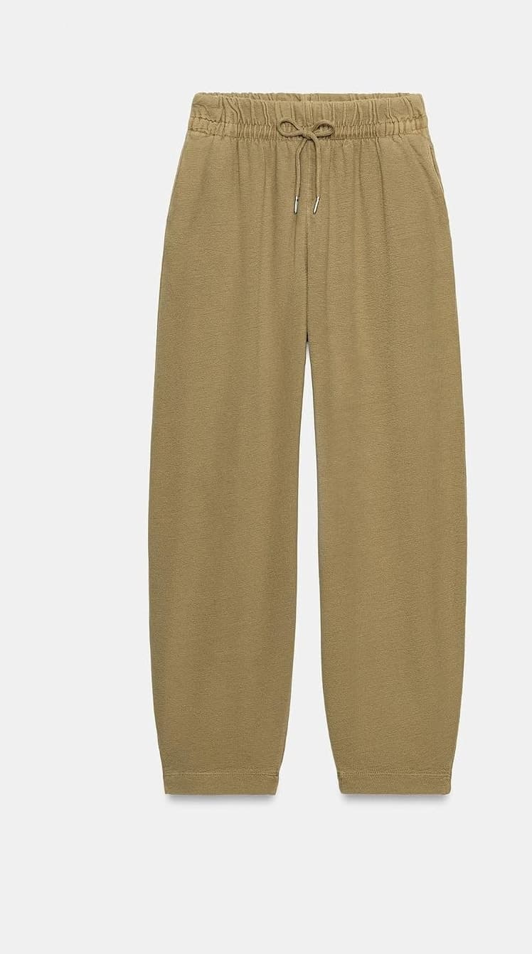 شلوار زنانه Zara افکت رنگرفته سبز زیتونی سایز M شلوار زنانه Zara افکت رنگرفته سبز زیتونی سایز M