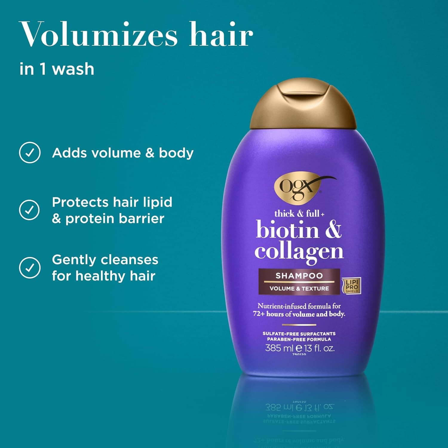 شامپو OGX مدل Thick & Full+ Biotin & Collagen 385ML شامپو OGX مدل Thick & Full+ Biotin & Collagen 385ML
