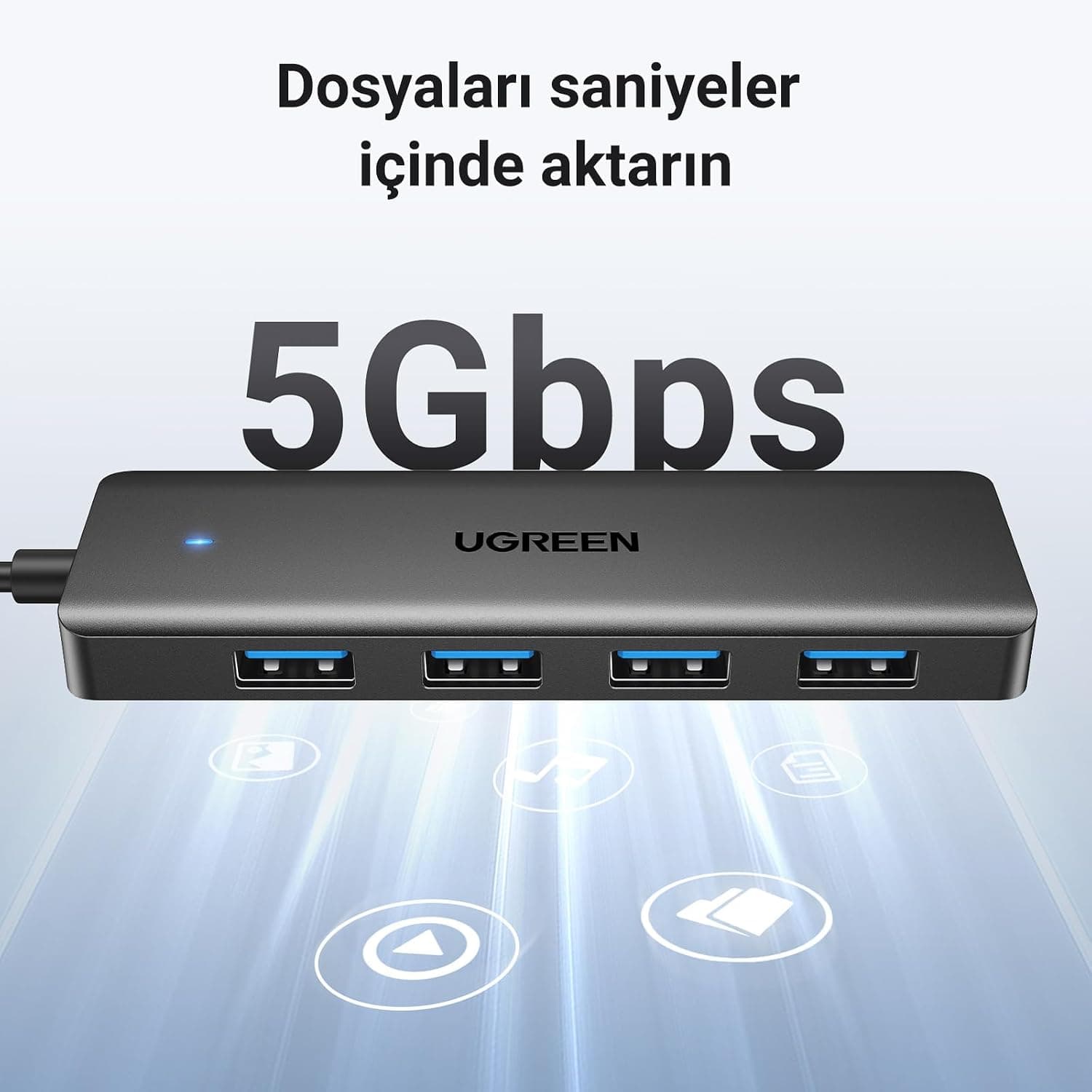 هاب USB 3.0 مناسب MacBook، Mac Mini، iMac، Surface Pro، XPS، Thinkpad، فلش USB، هارد اکسترنال و رایانه رومیزی UGREEN با سرعت 5 Gbps، 15 cm هاب USB 3.0 مناسب MacBook، Mac Mini، iMac، Surface Pro، XPS، Thinkpad، فلش USB، هارد اکسترنال و رایانه رومیزی UGREEN با سرعت 5 Gbps، 15 cm