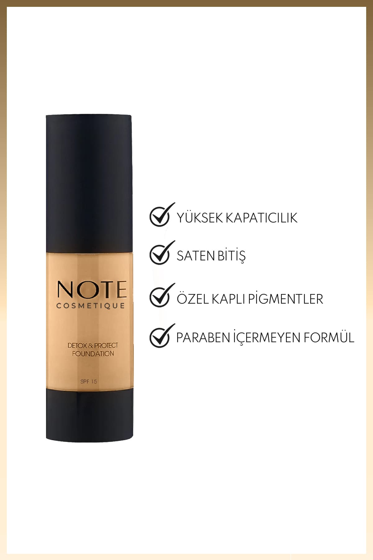 فوندیشن Note Cosmetics Detox & Protect SPF 15 پوشش قوی ساتن مدل 04 Sand فوندیشن Note Cosmetics Detox & Protect SPF 15 پوشش قوی ساتن مدل 04 Sand