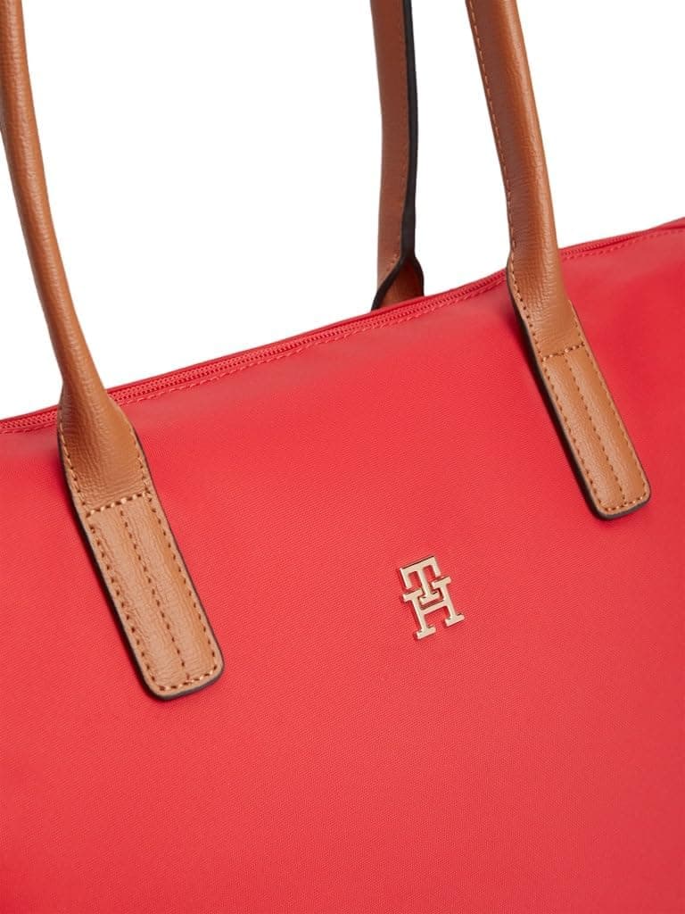 کیف دستی زنانه Tommy Hilfiger قرمز مدل POPETTE TOTE کیف دستی زنانه Tommy Hilfiger قرمز مدل POPETTE TOTE