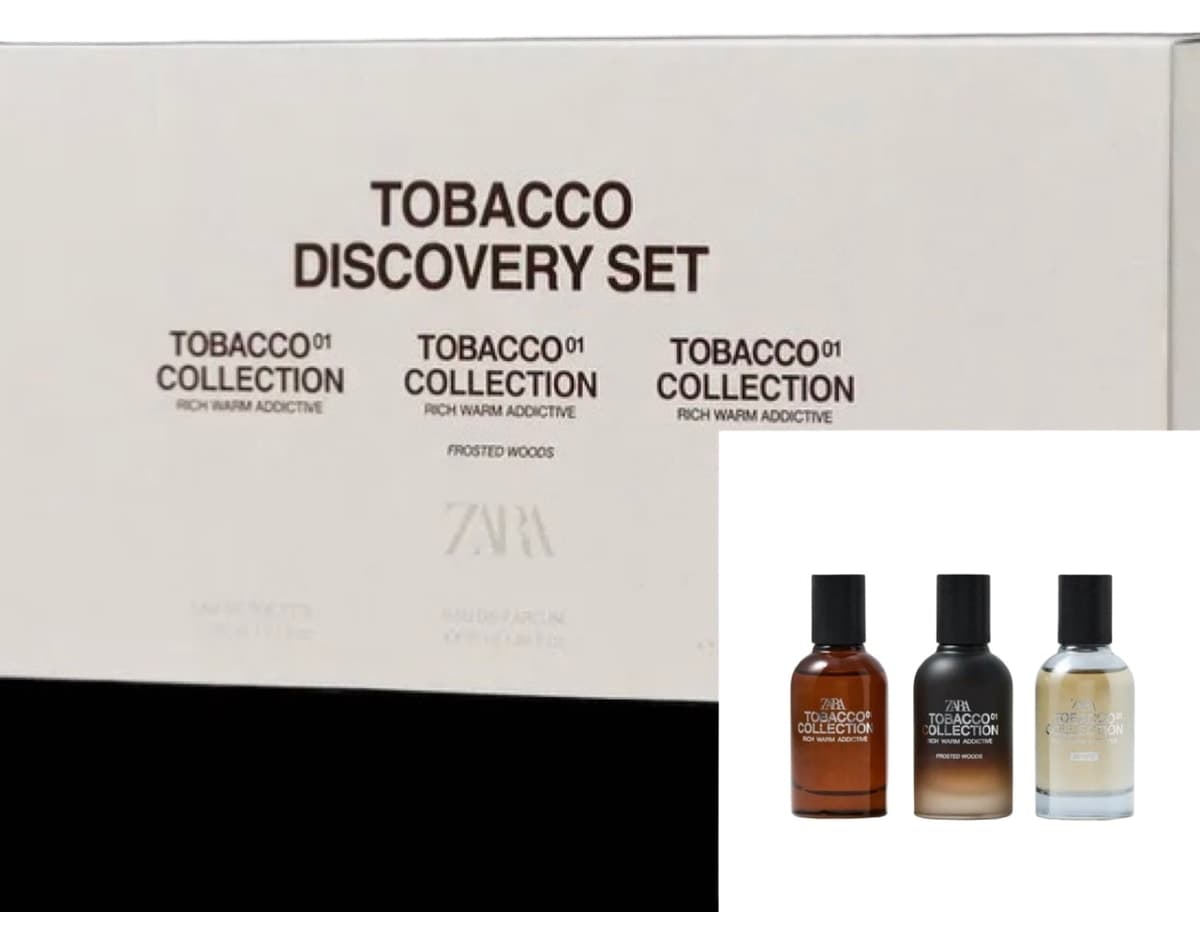 ادکلن مردانه Zara Tobacco Collection Discovery Set EDP 3x30ml ادکلن مردانه Zara Tobacco Collection Discovery Set EDP 3x30ml