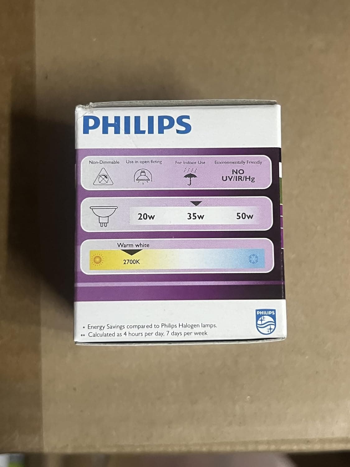 لامپ LED Philips با توان 4w=35w و دمای رنگ 2700k مدل MR16 GU5.3 لامپ LED Philips با توان 4w=35w و دمای رنگ 2700k مدل MR16 GU5.3