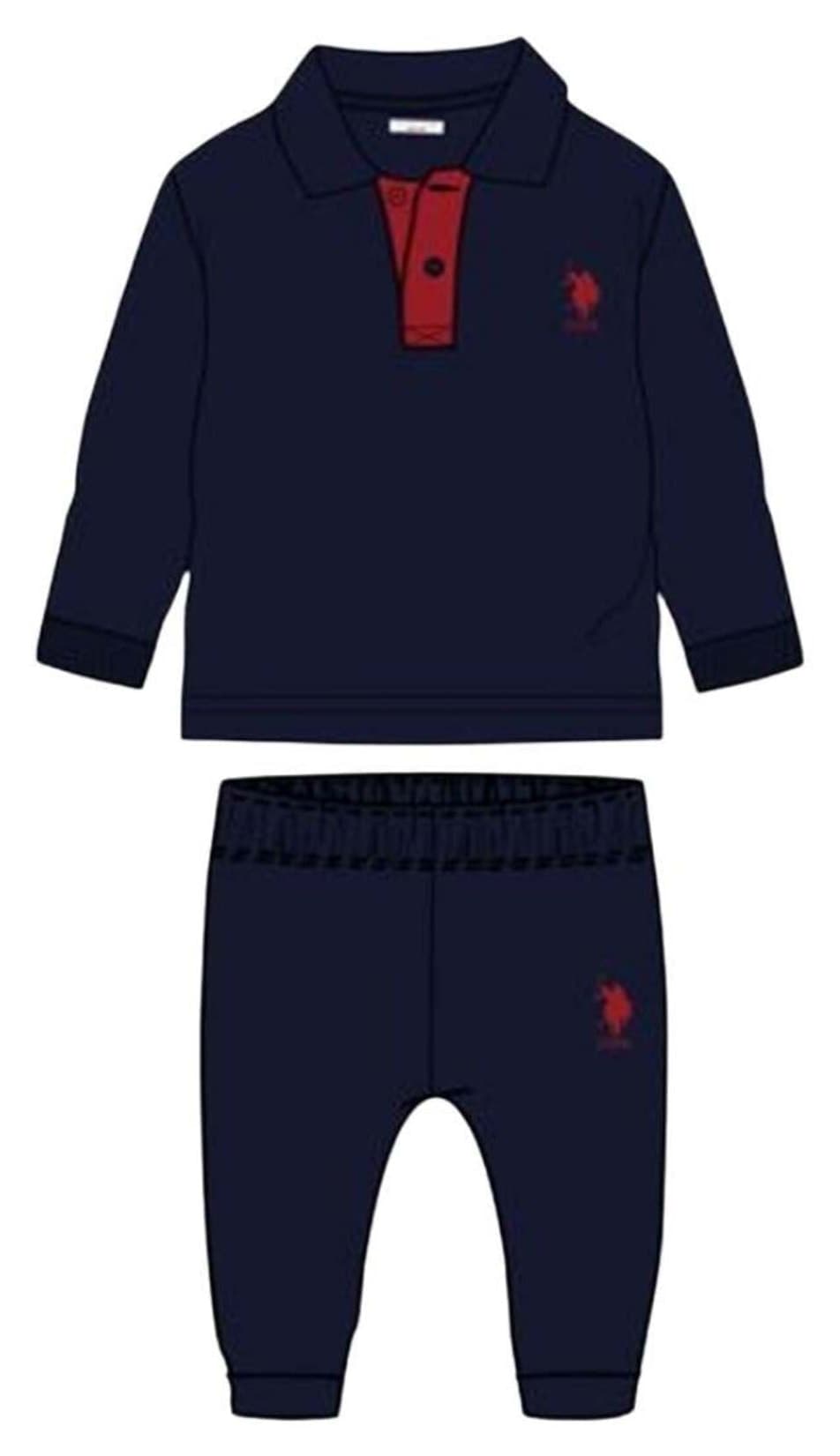 ست نوزادی پسرانه U.S. Polo Assn. 2 تکه سرمهای ست نوزادی پسرانه U.S. Polo Assn. 2 تکه سرمهای