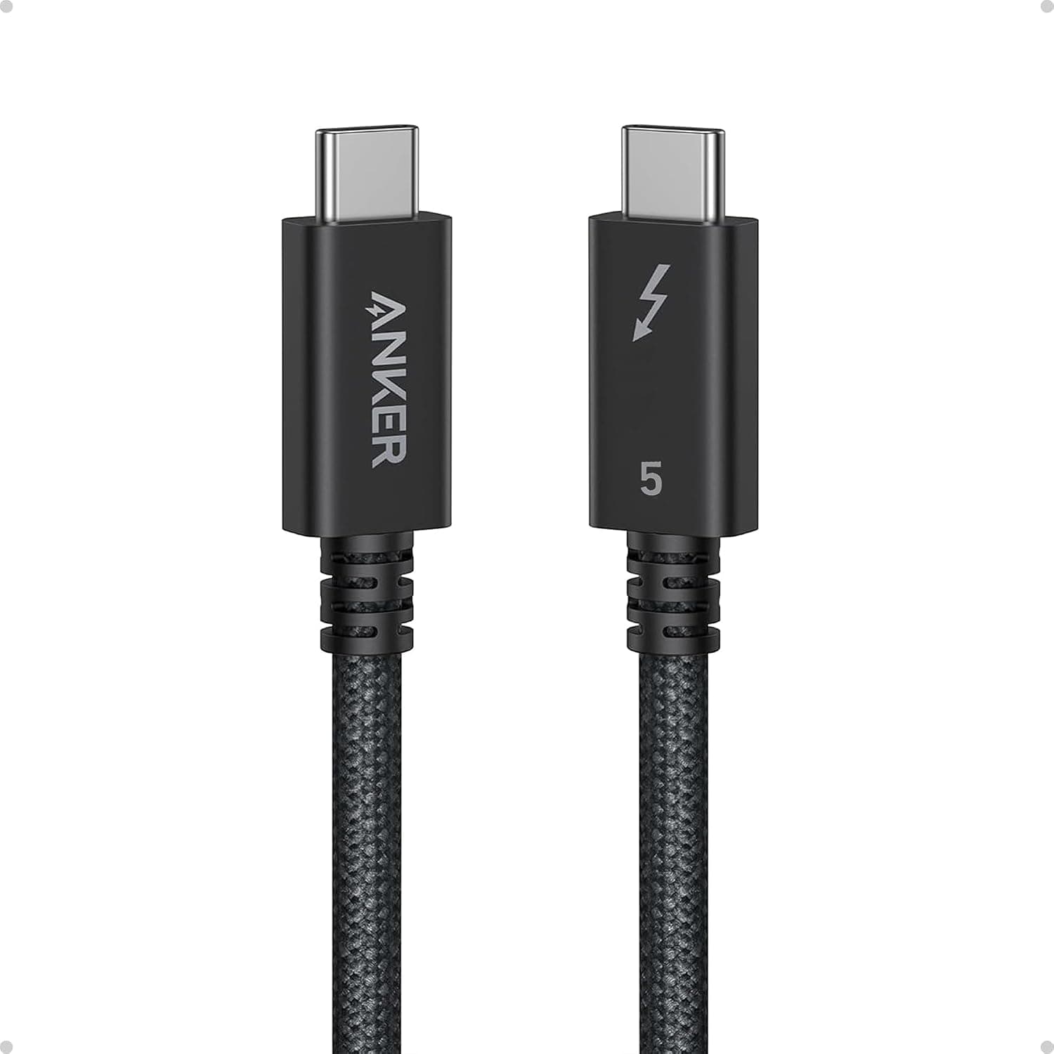 کابل Anker Prime Thunderbolt 5 با رابط USB-C به USB-C شارژ 240W 1m کابل Anker Prime Thunderbolt 5 با رابط USB-C به USB-C شارژ 240W 1m