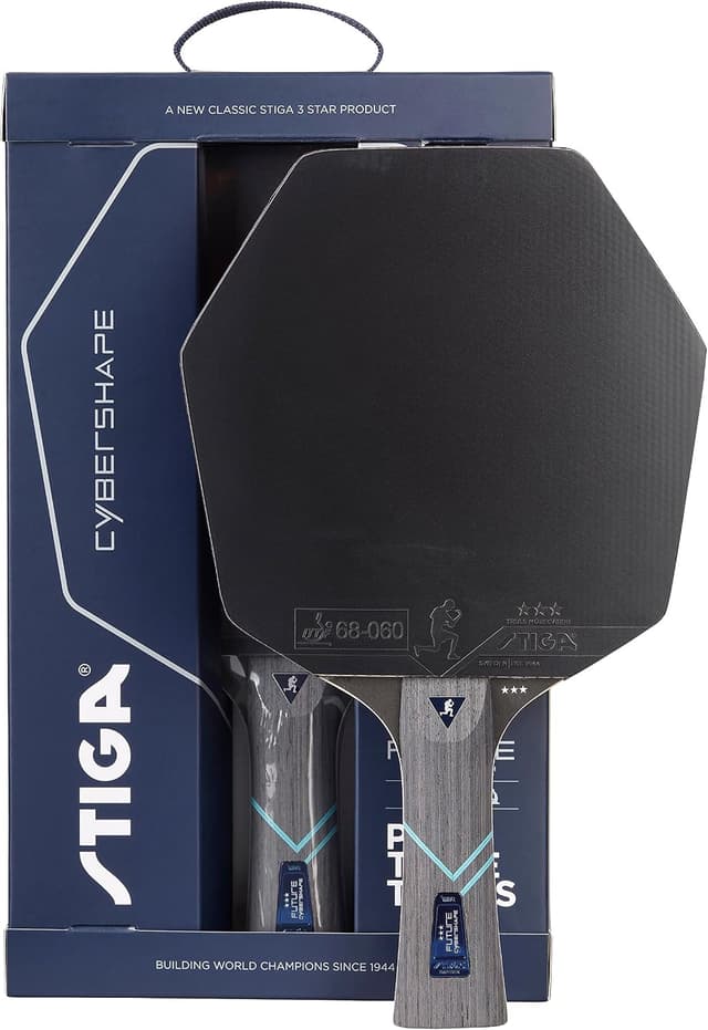 راکت پینگپنگ STIGA YONEX Cybershape سهستاره با طراحی ششضلعی راکت پینگپنگ STIGA YONEX Cybershape سهستاره با طراحی ششضلعی