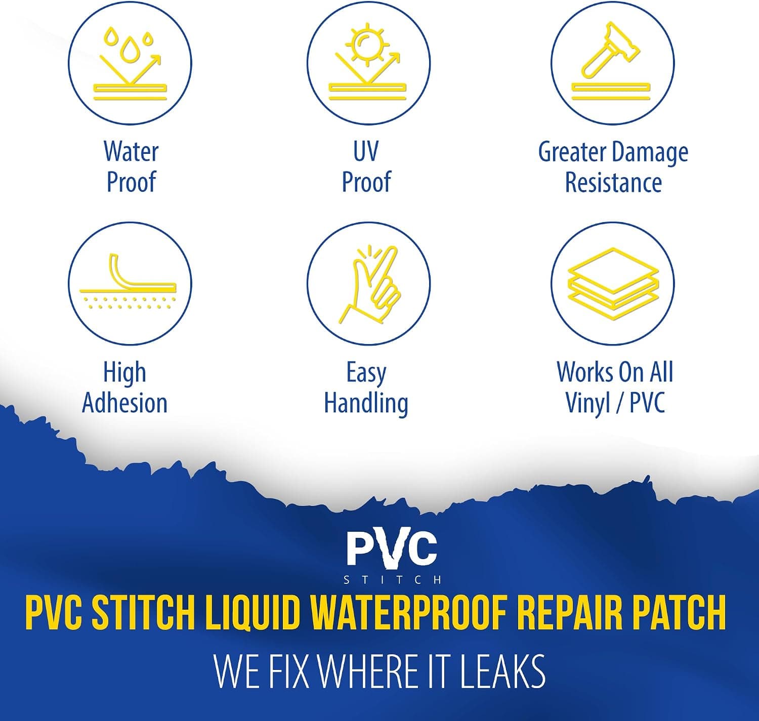 کیت تعمیر تجهیزات وینیل بادی و زیرآبی PVC Stitch، وصله مایع مشکی ضدآب بههمراه بند کیت تعمیر تجهیزات وینیل بادی و زیرآبی PVC Stitch، وصله مایع مشکی ضدآب بههمراه بند