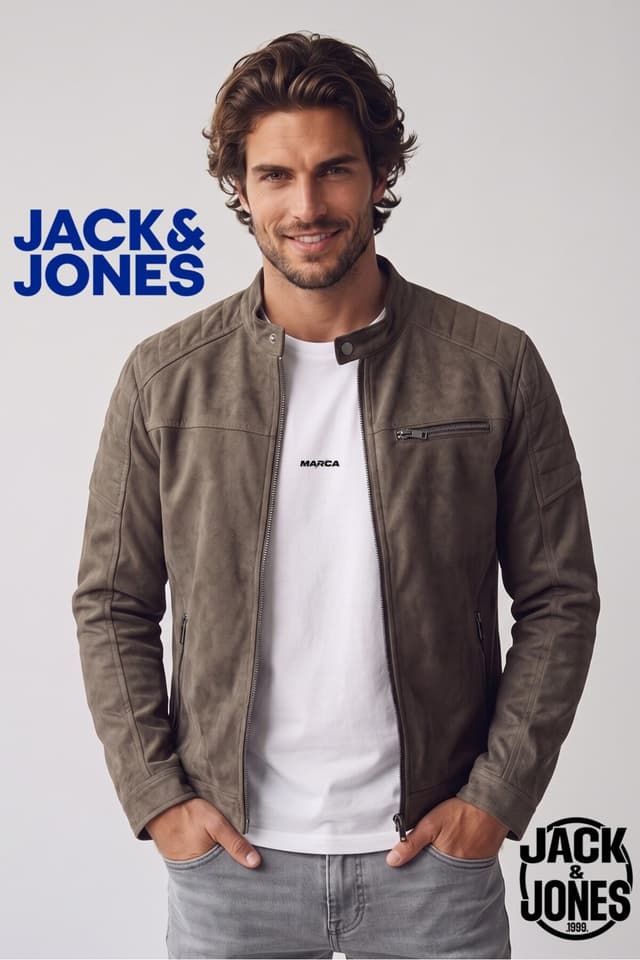 کت مردانه Jack & Jones چرمی قهوهای Jjerocky Noos مدل 12147218 کت مردانه Jack & Jones چرمی قهوهای Jjerocky Noos مدل 12147218