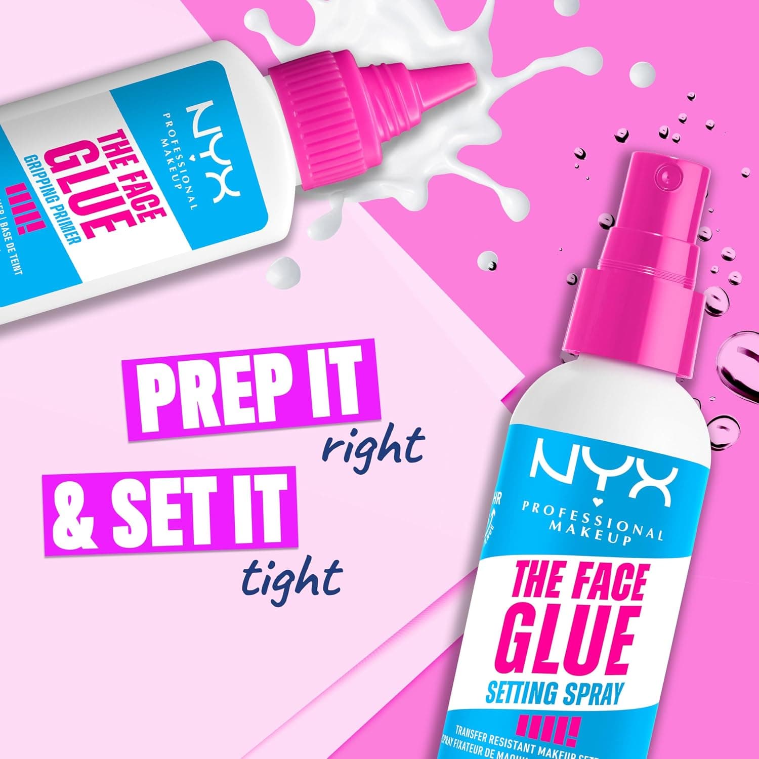 اسپری تثبیت آرایش NYX Professional Makeup ضدانتقال ۲۴ساعته ضدآب The Face Glue 60ml اسپری تثبیت آرایش NYX Professional Makeup ضدانتقال ۲۴ساعته ضدآب The Face Glue 60ml