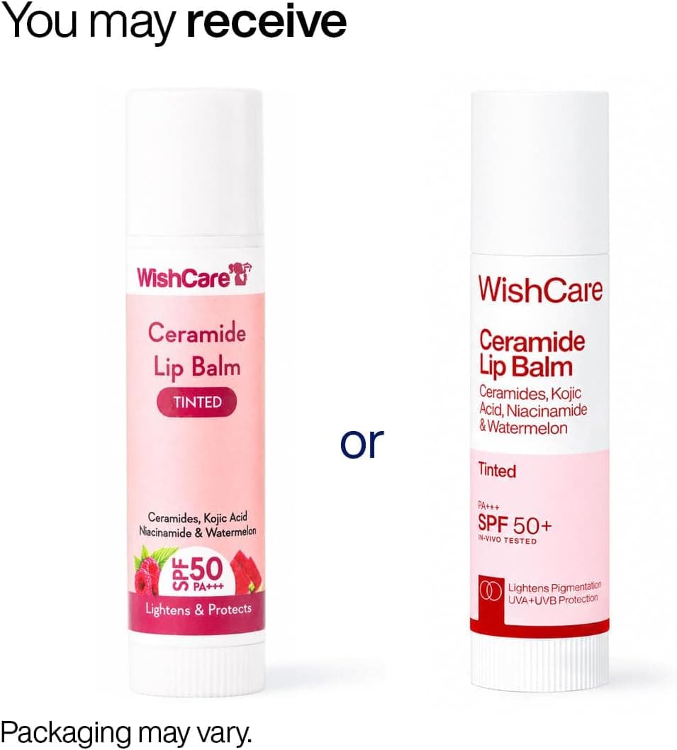 بالم لب زنانه WishCare رنگی با SPF 50 PA+++ روشنکننده لبهای تیره حاوی اسید کوجیک و نیاسینامید 5g بالم لب زنانه WishCare رنگی با SPF 50 PA+++ روشنکننده لبهای تیره حاوی اسید کوجیک و نیاسینامید 5g
