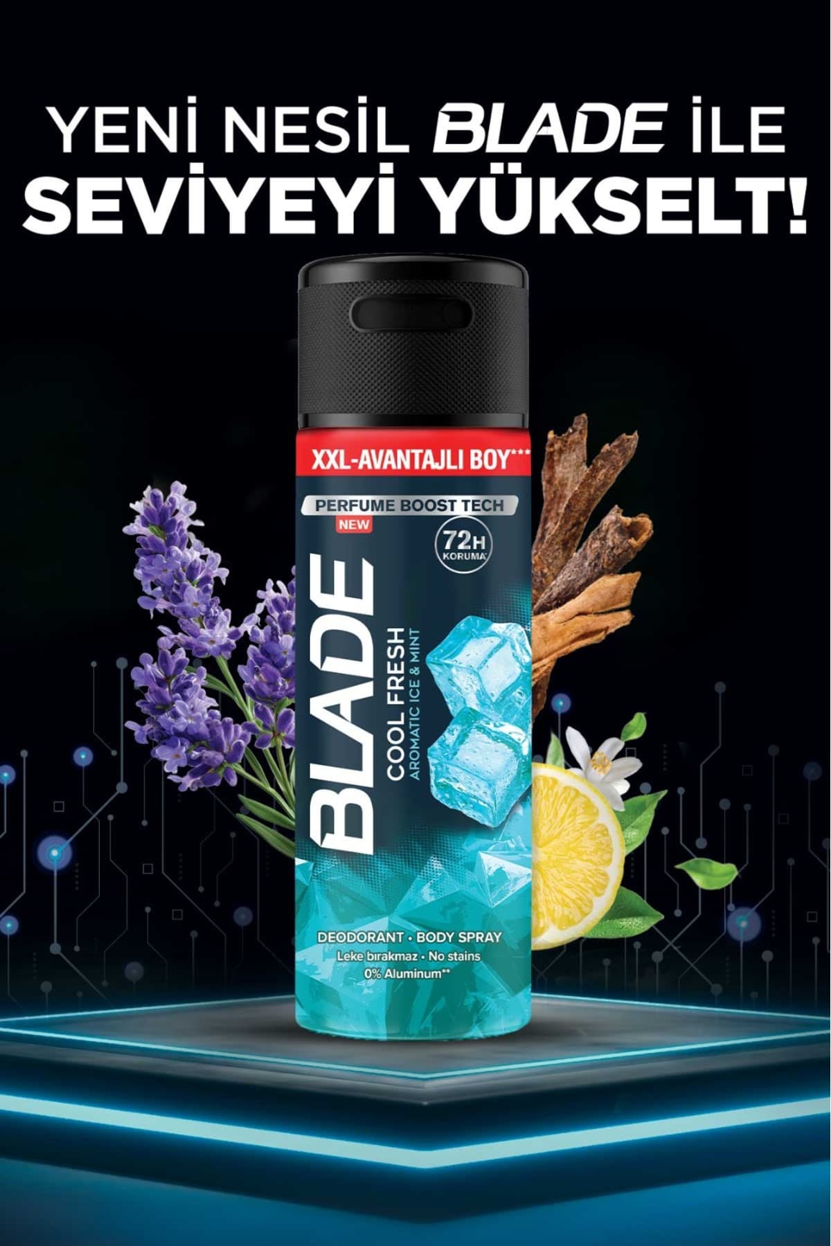 دئودورانت مردانه Blade Cool Fresh بدون آلومینیوم، سریعخشکشونده و بدون لکه 6x200 ml دئودورانت مردانه Blade Cool Fresh بدون آلومینیوم، سریعخشکشونده و بدون لکه 6x200 ml
