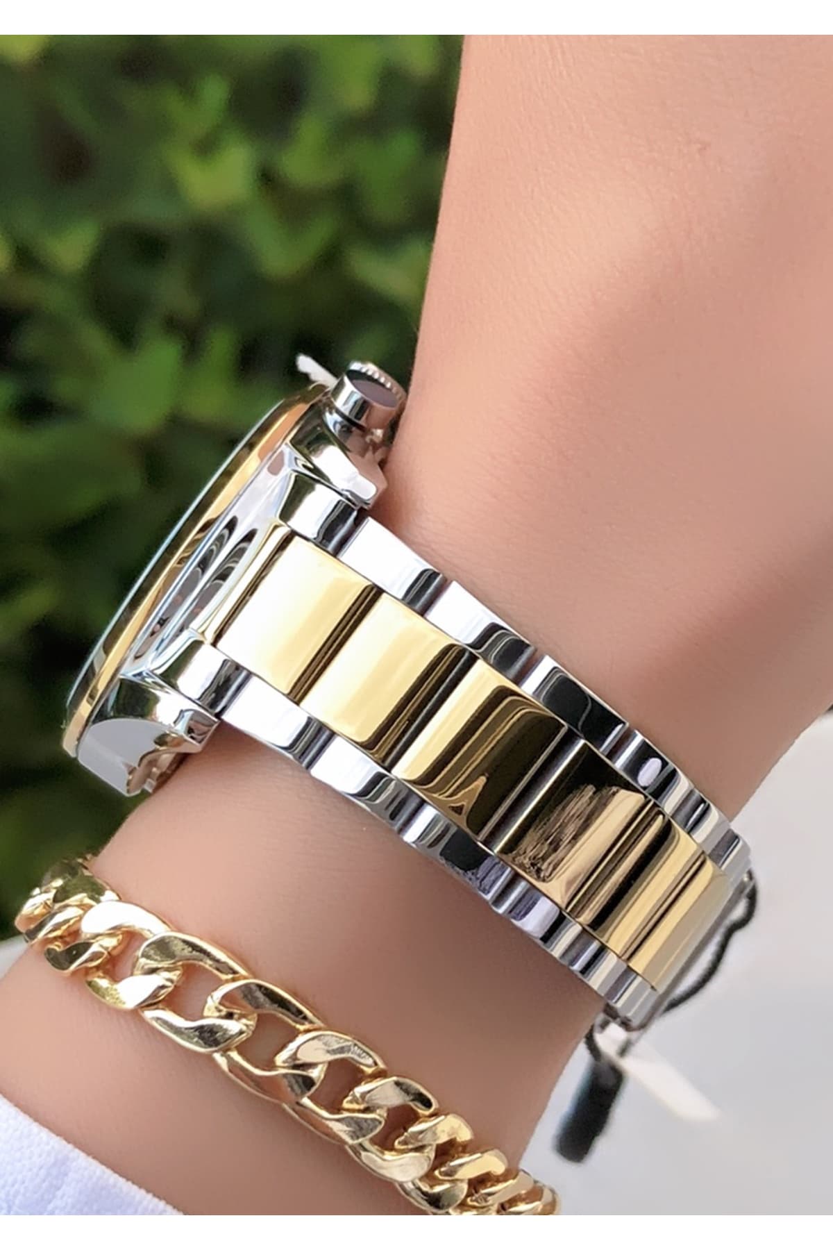 ساعت مچی زنانه Daniel Klein 36mm طلایی نقرهای سبز با دستبند هدیه ساعت مچی زنانه Daniel Klein 36mm طلایی نقرهای سبز با دستبند هدیه