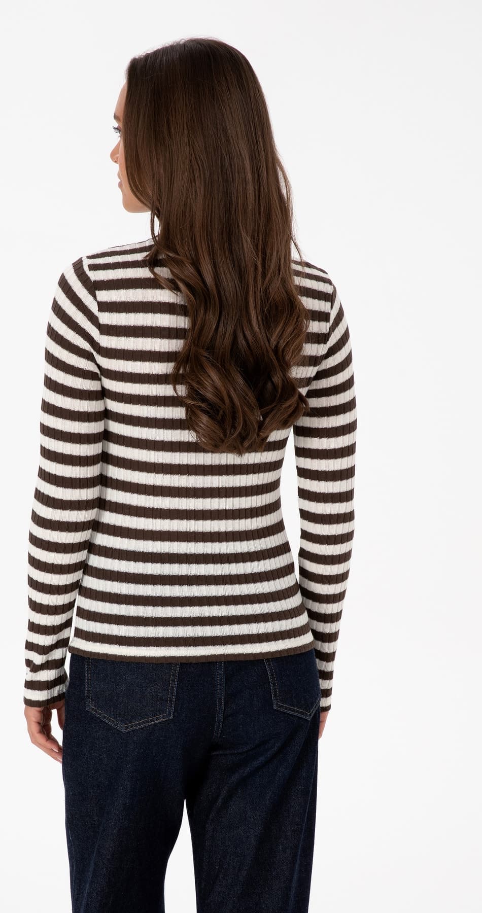 سوئیشرت زنانه U.S. Polo Assn. قهوهای راهراه یقه گرد مدل 50313888-VR029 سوئیشرت زنانه U.S. Polo Assn. قهوهای راهراه یقه گرد مدل 50313888-VR029