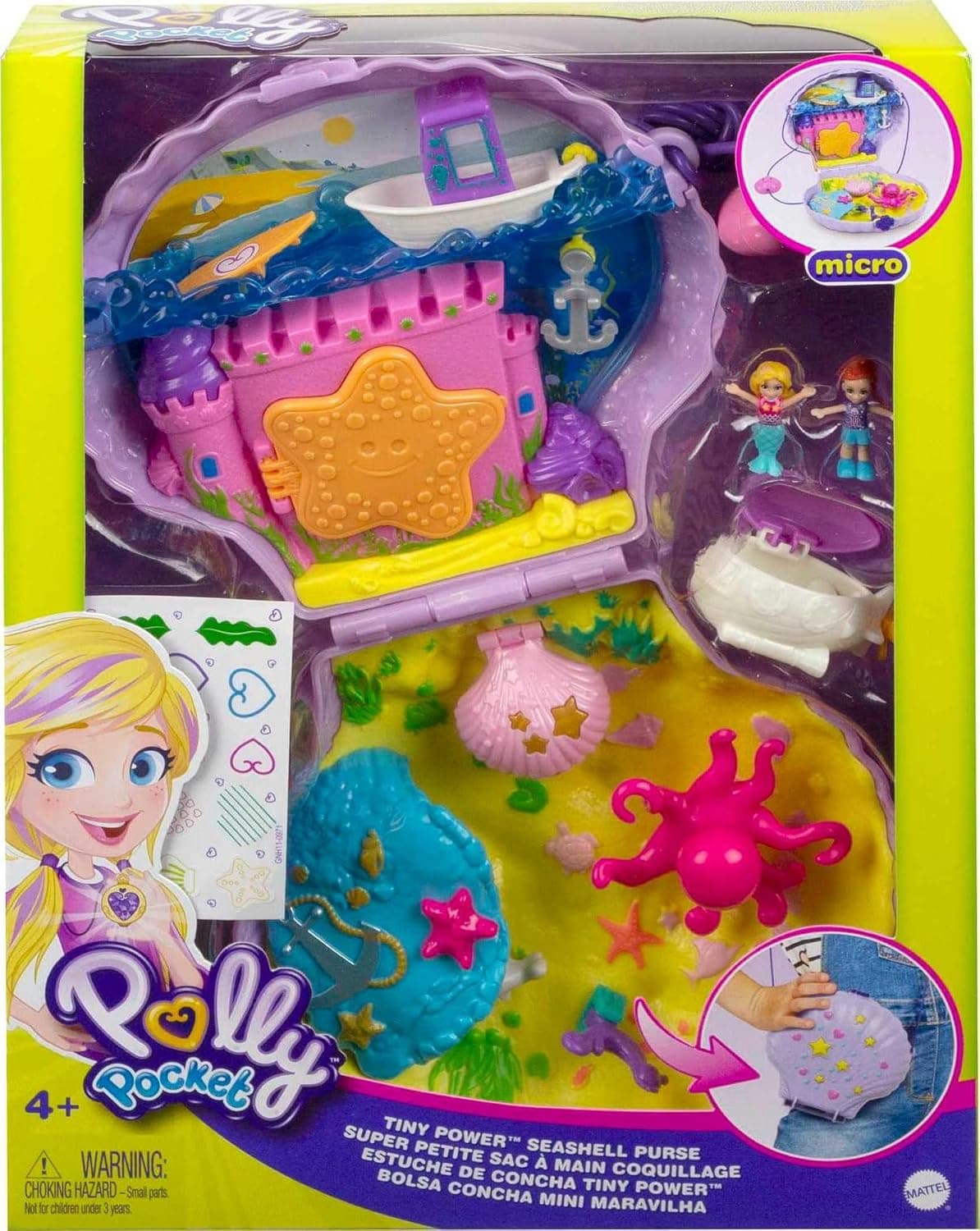 کیف دستی Polly Pocket مدل TINY POWER Seashell کیف دستی Polly Pocket مدل TINY POWER Seashell