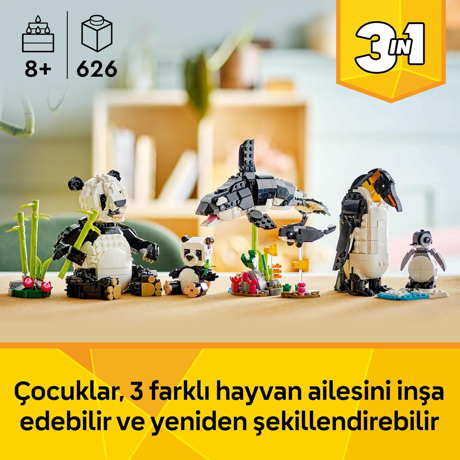 لگو سری Creator 3 در 1 حیوانات وحشی خانواده پاندا مدل 31165 لگو سری Creator 3 در 1 حیوانات وحشی خانواده پاندا مدل 31165