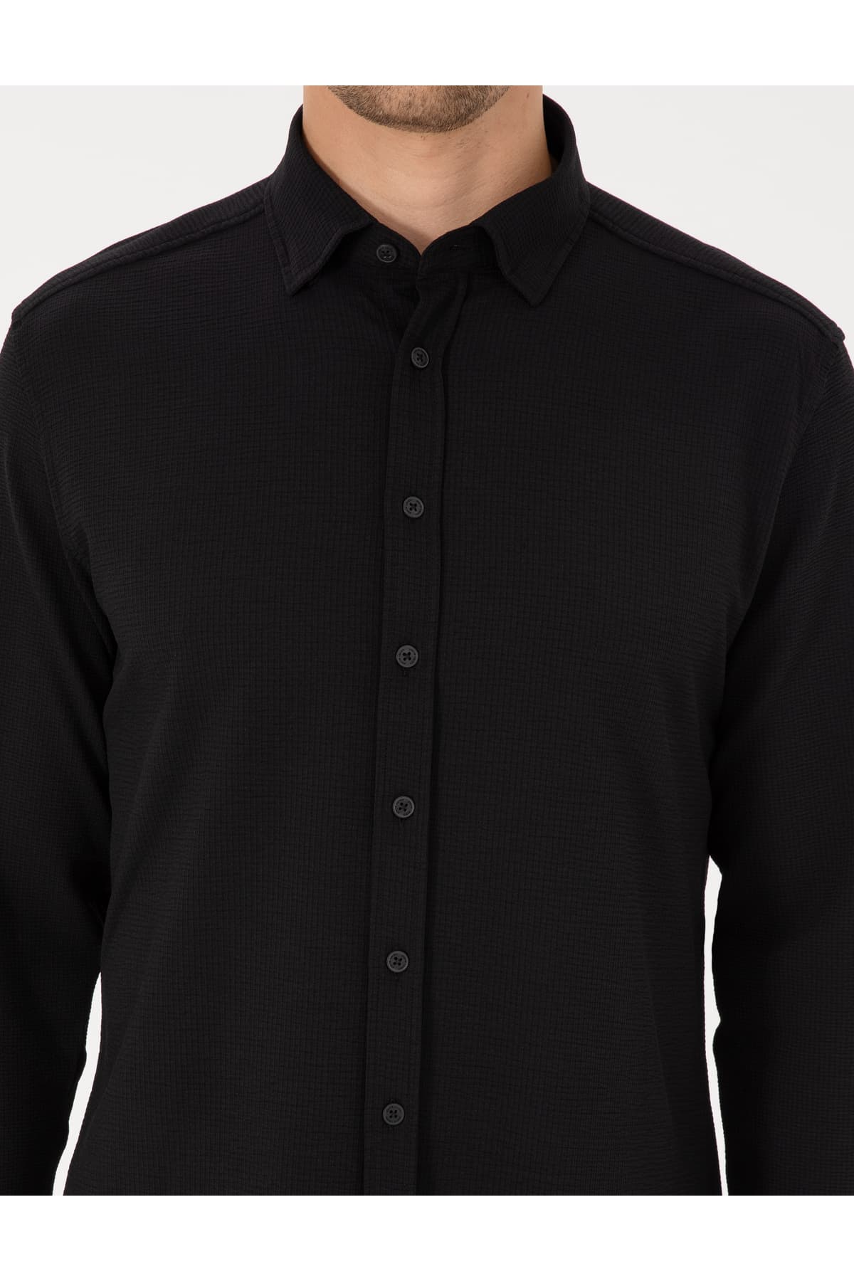 پیراهن مردانه Pierre Cardin Slim Fit کشدار راه راه آستین بلند مشکی مدل 50307162-VR046 پیراهن مردانه Pierre Cardin Slim Fit کشدار راه راه آستین بلند مشکی مدل 50307162-VR046