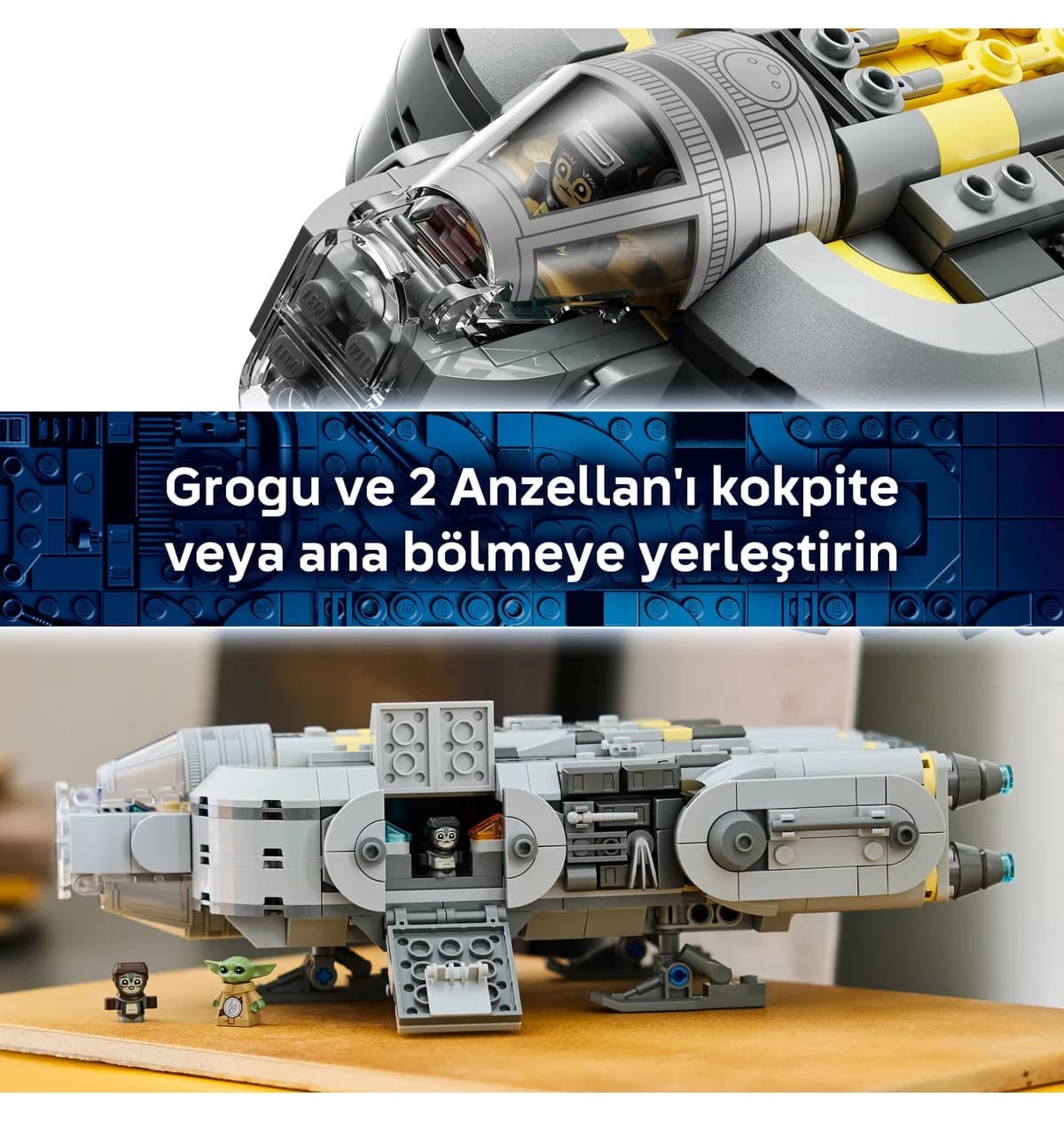 لگو Star Wars Mandalorian و Grogu Anzellan Starship مدل 75445 لگو Star Wars Mandalorian و Grogu Anzellan Starship مدل 75445