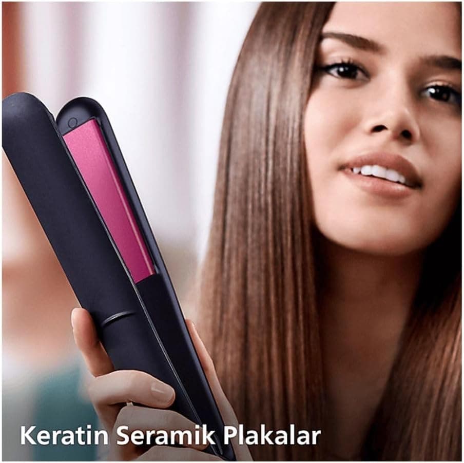 اتو مو Philips سری 3000 با صفحات سرامیکی کراتین و 2 تنظیم دما مدل Bhs375/00 اتو مو Philips سری 3000 با صفحات سرامیکی کراتین و 2 تنظیم دما مدل Bhs375/00