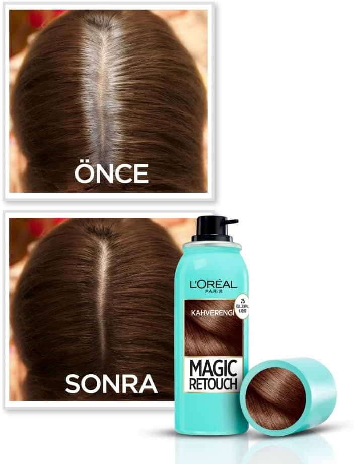 اسپری پوشاننده ریشه سفید مو L'Oreal Paris Magic Retouch قهوهای 75ml بسته 3 تایی اسپری پوشاننده ریشه سفید مو L'Oreal Paris Magic Retouch قهوهای 75ml بسته 3 تایی