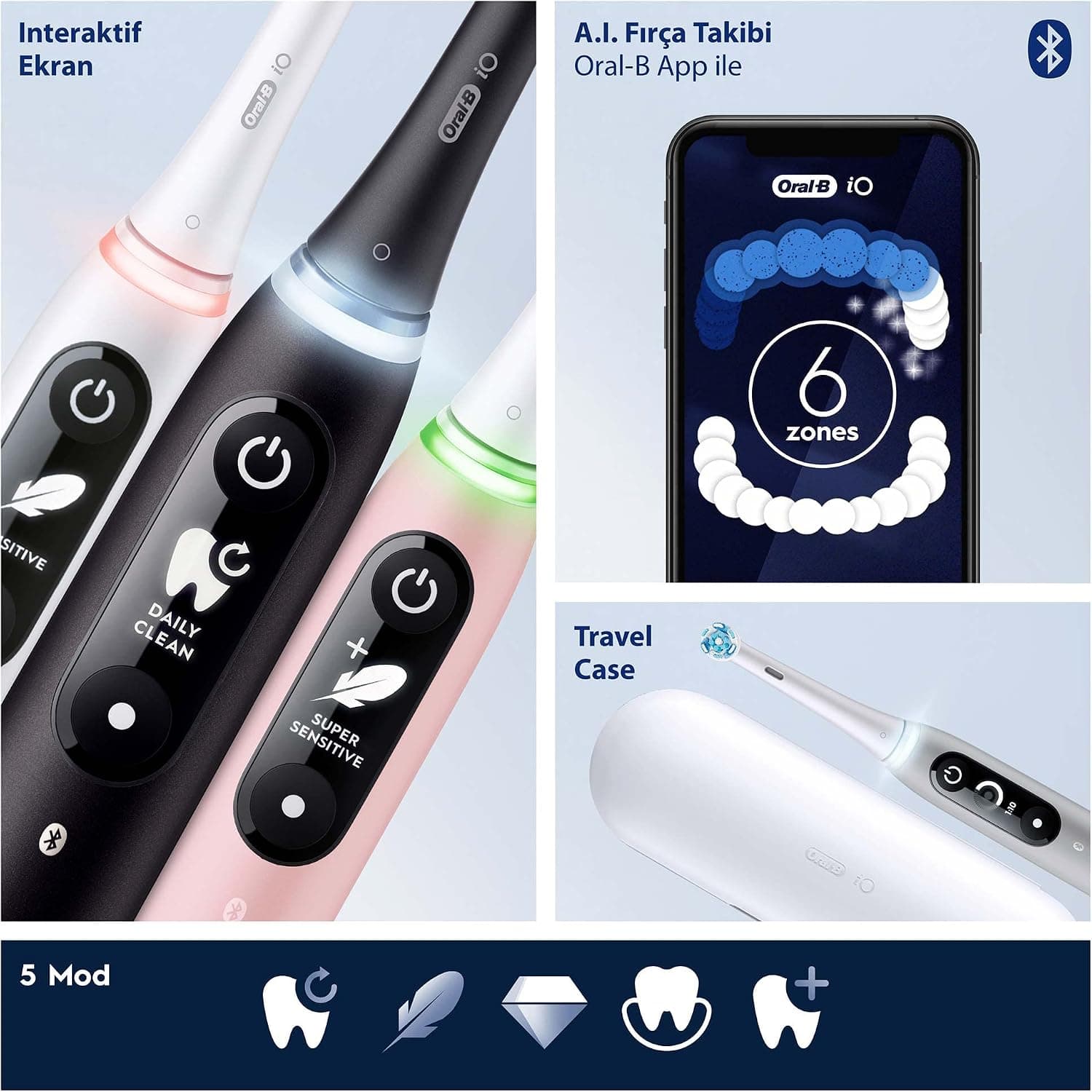 مسواک برقی شارژی Oral-B مشکی مدل iO6 مسواک برقی شارژی Oral-B مشکی مدل iO6