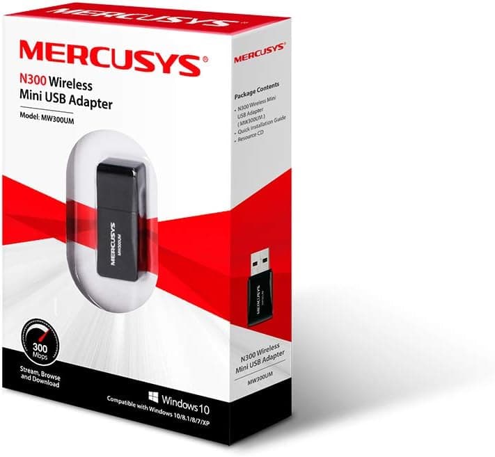 آداپتور USB بیسیم 300Mbps MERCUSYS مدل MW300UM آداپتور USB بیسیم 300Mbps MERCUSYS مدل MW300UM