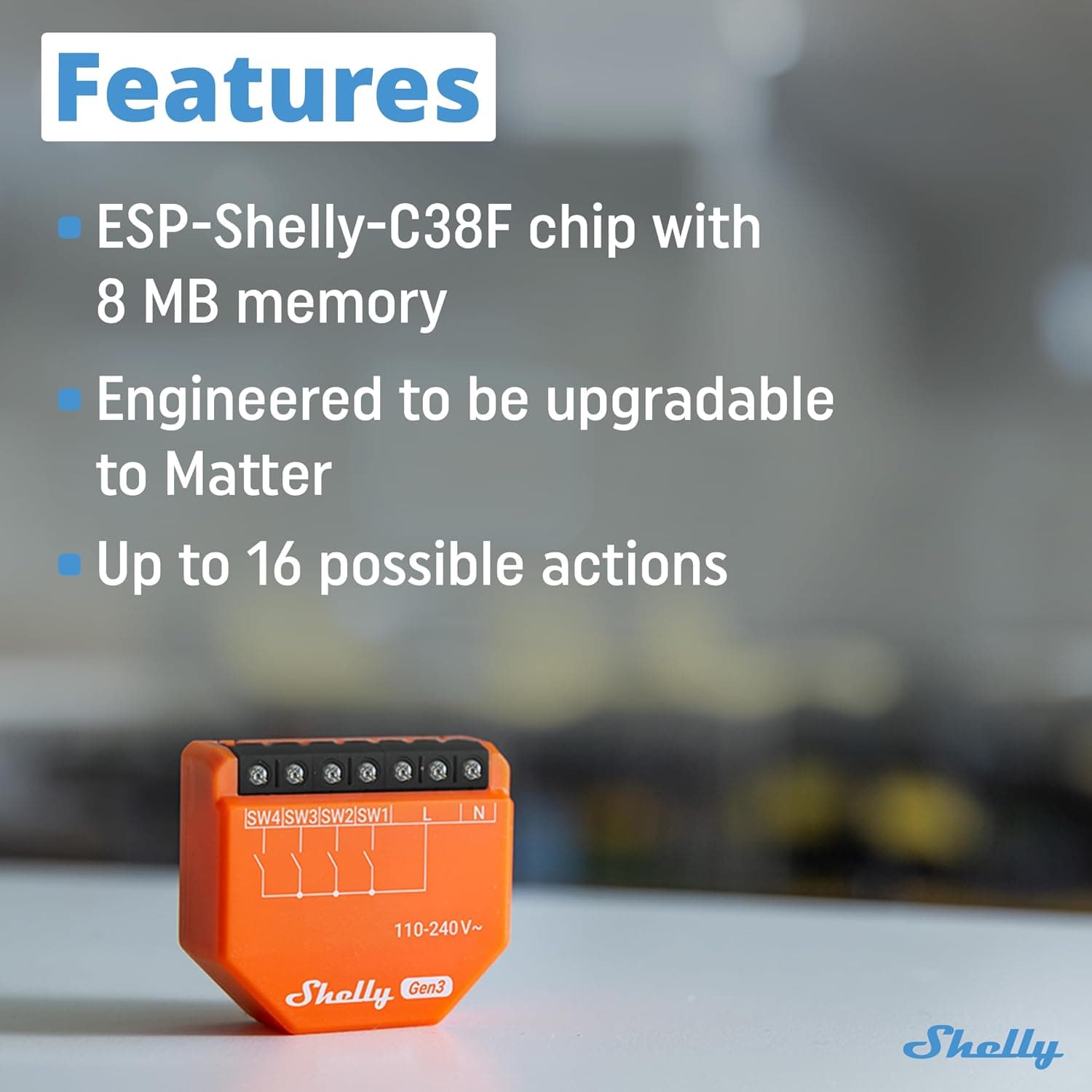 دستگاه هوشمند Shelly i4 Gen3 دستگاه هوشمند Shelly i4 Gen3