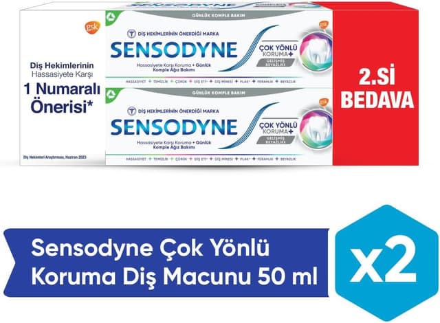 خمیردندان Sensodyne با محافظت چندگانه 50 Mililitre بسته ۲ عددی خمیردندان Sensodyne با محافظت چندگانه 50 Mililitre بسته ۲ عددی