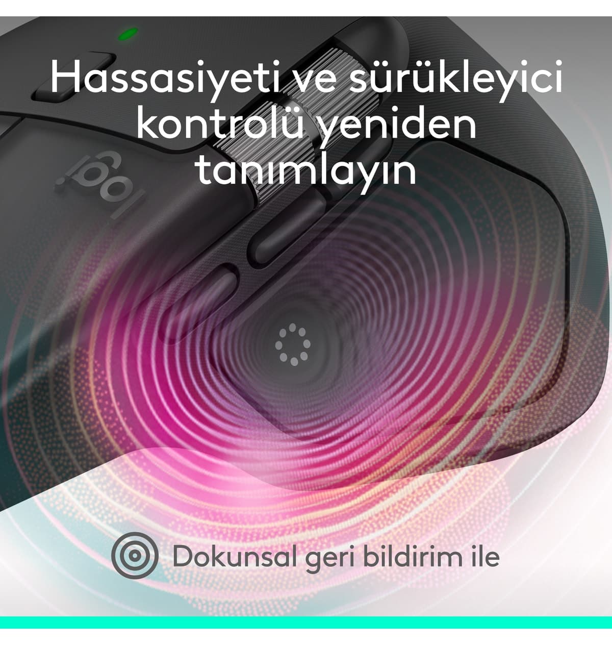 ماوس Logitech MX Master 4 بازخوردی بیصدا بیسیم بلوتوث 8000 DPI خاکستری تیره مدل 910-007562 ماوس Logitech MX Master 4 بازخوردی بیصدا بیسیم بلوتوث 8000 DPI خاکستری تیره مدل 910-007562