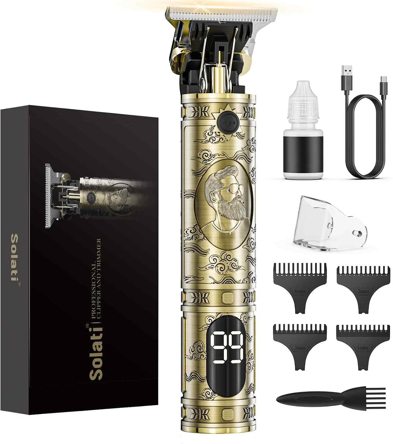ماشین اصلاح موی سر و صورت مردانه Solati با نمایشگر LED و اصلاح صفرزن بیسیم مدل T Zero Gap ماشین اصلاح موی سر و صورت مردانه Solati با نمایشگر LED و اصلاح صفرزن بیسیم مدل T Zero Gap