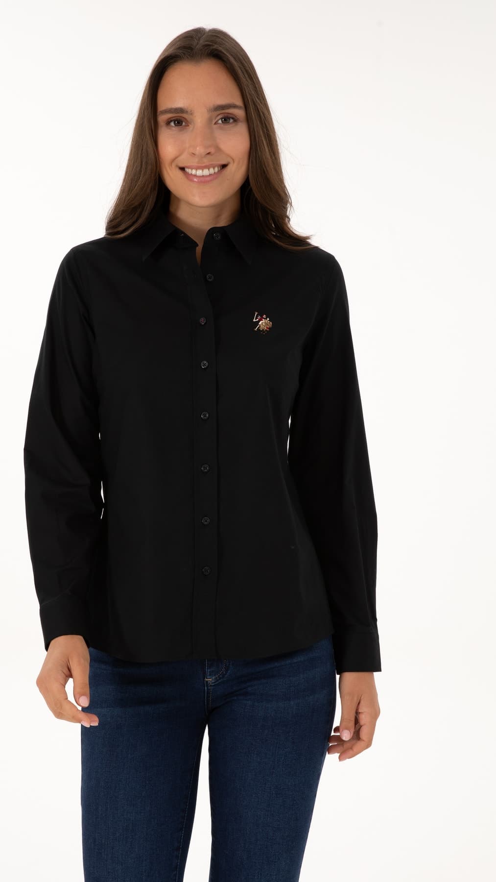 پیراهن زنانه U.S. Polo Assn. مشکی آستین بلند بیسیک مدل 50308038-VR046 پیراهن زنانه U.S. Polo Assn. مشکی آستین بلند بیسیک مدل 50308038-VR046