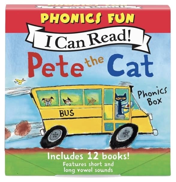 مجموعه کتابهای آموزش آواشناسی Pete the Cat مدل Phonics Fun شامل ۱۲ کتابچه مجموعه کتابهای آموزش آواشناسی Pete the Cat مدل Phonics Fun شامل ۱۲ کتابچه